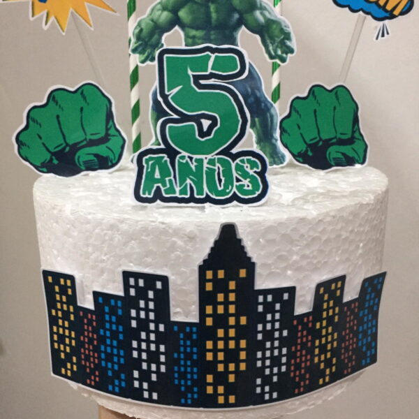 Arquivo de topo de bolo - Hulk - Imagem 2