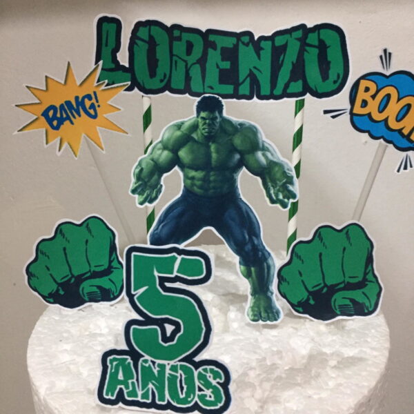 Arquivo de topo de bolo - Hulk - Imagem 5