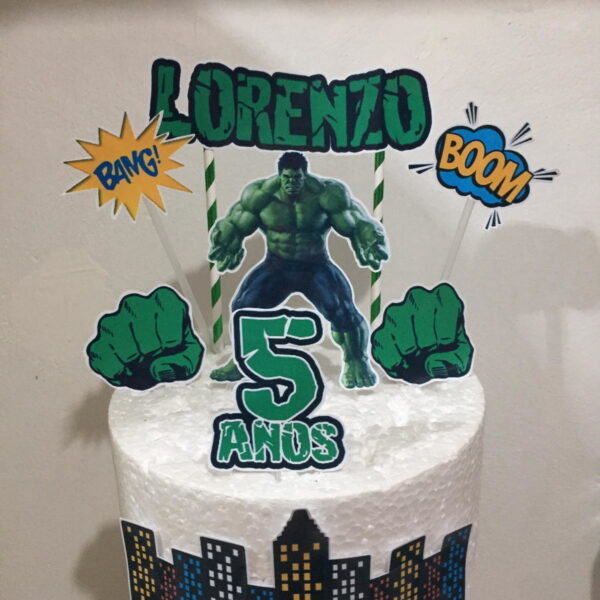 Arquivo de topo de bolo - Hulk - Imagem 3