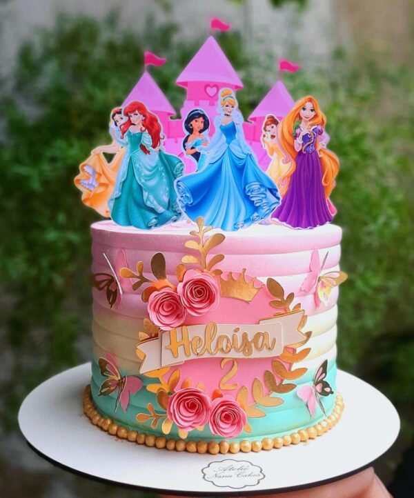 Arquivo de topo de bolo princesas disney