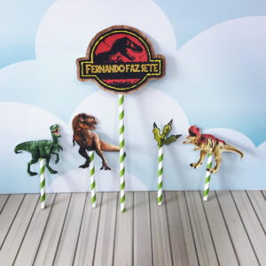 Arquivo Digital-(1707) Topo de Bolo Dinossauro