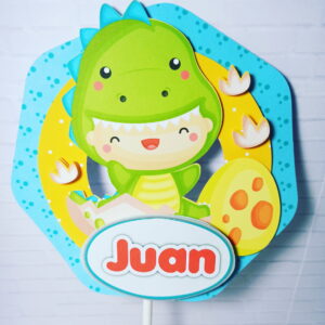 Arquivo Digital-(2387) Topo de Bolo Dinossauro Cute
