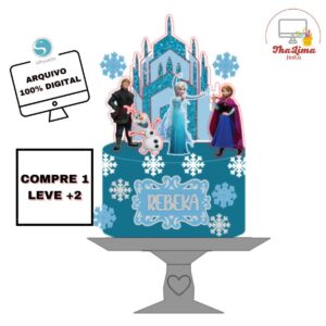 Arquivo Digital Corte Topo de Bolo Camadas Frozen