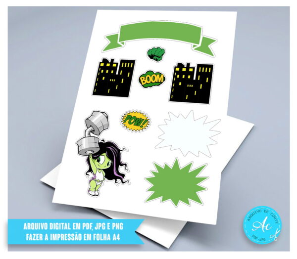 Arquivo Digital Hulk Menina #1 Pdf/jpg/png - Image 2