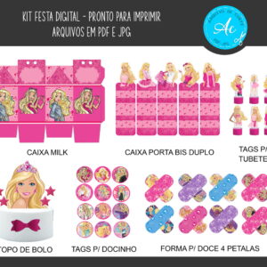 Arquivo Digital Kit Festa Barbie #2 (personalizado)