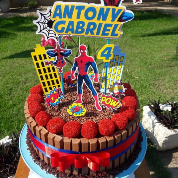 Arquivo digital p/ SILHOUETTE - TOPO BOLO HOMEM ARANHA #01 - Imagem 4