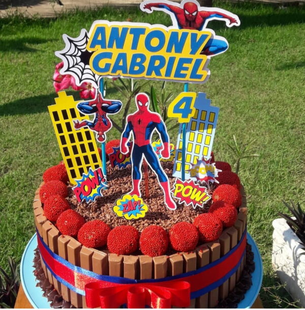 Arquivo digital p/ SILHOUETTE - TOPO BOLO HOMEM ARANHA #01 - Imagem 3