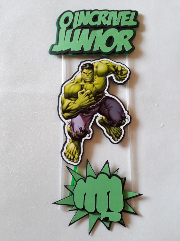 Arquivo Digital p/ Silhouette - Topo Bolo Hulk 2 - Image 3
