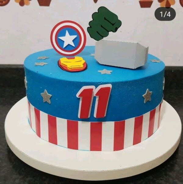 Arquivo digital p/ SILHOUETTE - Topo de Bolo Vingadores 3D - Imagem 2