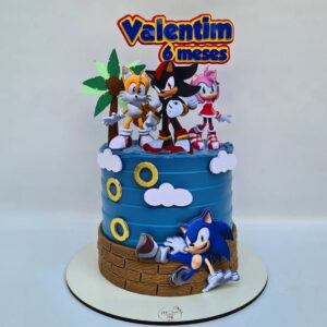ARQUIVO DIGITAL STUDIO- Topo de bolo Sonic 3