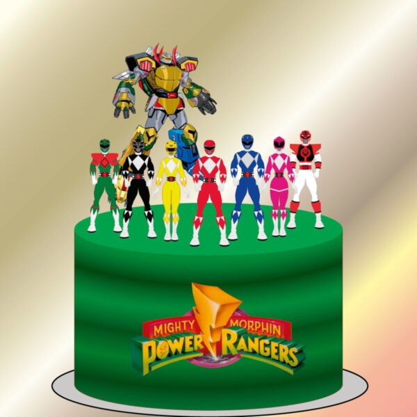 Arquivo digital - Topo bolo - Power Rangers Mighty Morphin - Imagem 2