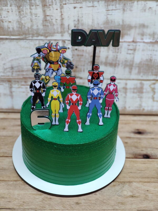 Arquivo digital - Topo bolo - Power Rangers Mighty Morphin - Imagem 3