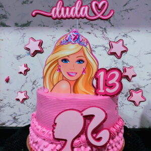 Arquivo Digital Topo de Bolo Barbie