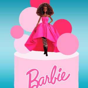 Arquivo Digital Topo de Bolo Barbie Negra #1