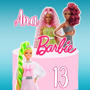 Arquivo Digital Topo de Bolo Barbie Negra #3