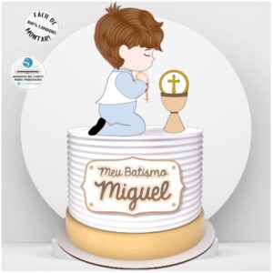 Arquivo Digital - Topo de Bolo Batismo Menino