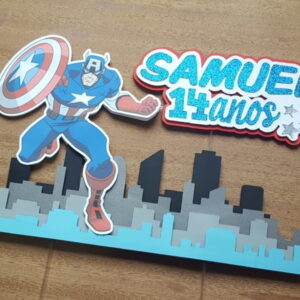 Arquivo digital Topo de bolo capitão america