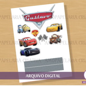 Arquivo digital - Topo de bolo - Carros 3