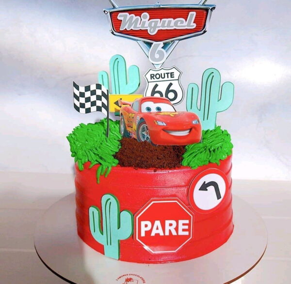 ARQUIVO DIGITAL - Topo de bolo Carros + 4