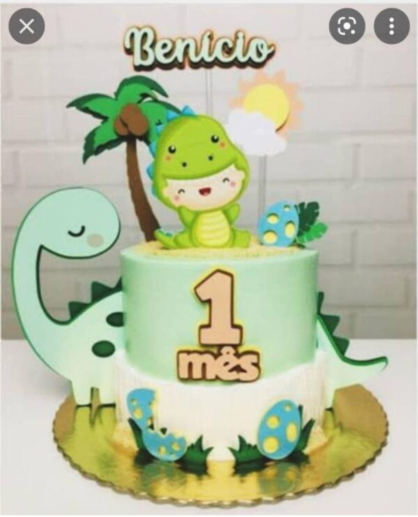 Arquivo CORTE topo de bolo dinossauro+1 DE BRINDE