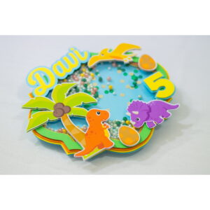 Arquivo De Corte Topo De Bolo Dinossauro Shaker - Cod.:008