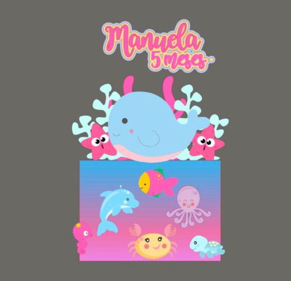 ARQUIVO DIGITAL- Topo de bolo Dinossauro cute camadas + 3 - Image 3