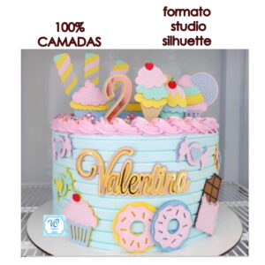 Arquivo digital Topo de bolo Doces e Guloseimas -COD 940