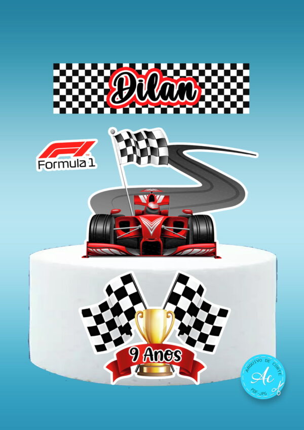 Arquivo Digital Topo de Bolo Formula 1 #1