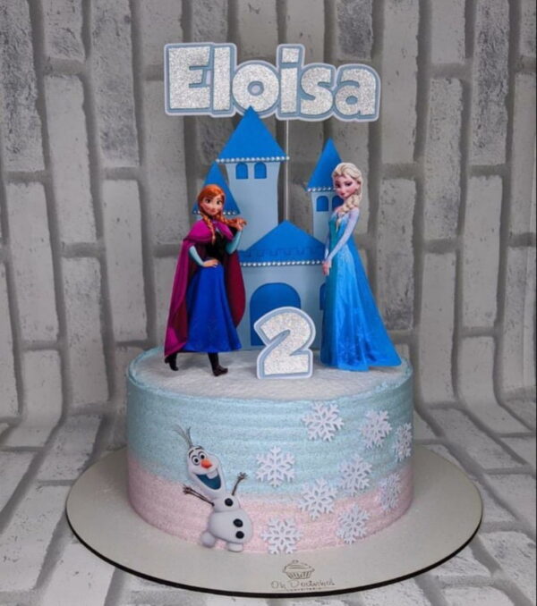 Arquivo Digital Topo De Bolo Frozen E Anna