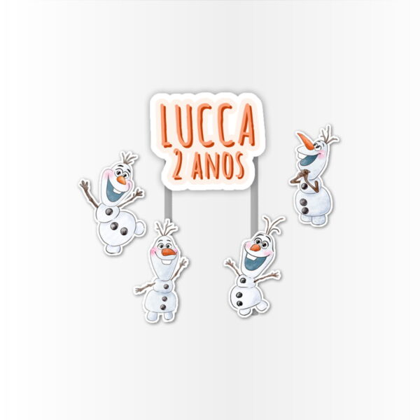 Arquivo Digital Topo de Bolo Frozen Olaf Aquarela