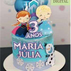Arquivo Digital Topo de Bolo Frozen