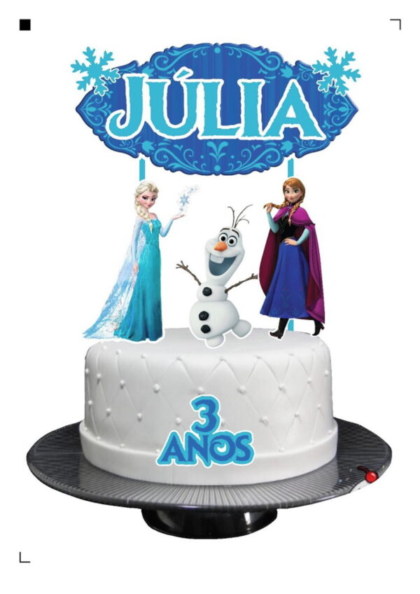 ARQUIVO DIGITAL TOPO DE BOLO FROZEN
