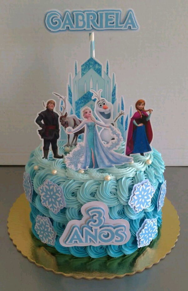Arquivo de Corte Frozen Topo de Bolo