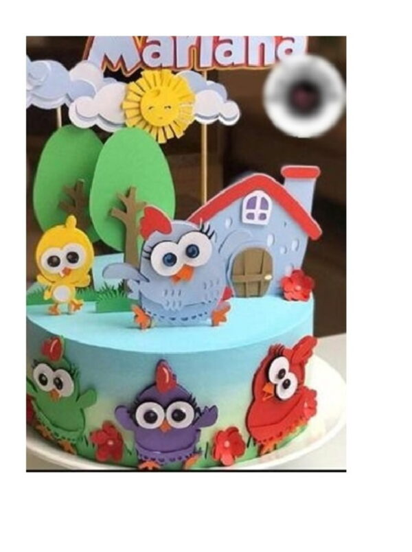 Arquivo CORTE topo de bolo Galinha pintadinha+1 DE BRINDE
