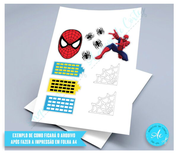 Arquivo Digital Topo de Bolo Homem Aranha #10 - Image 2