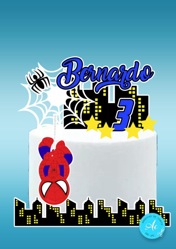 Arquivo Digital Topo de Bolo Homem Aranha #12