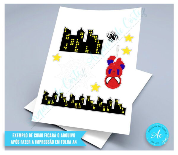 Arquivo Digital Topo de Bolo Homem Aranha #12 - Image 2