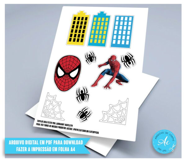 Arquivo Digital Topo de bolo Homem Aranha #7 PDF/JPG - Imagem 2