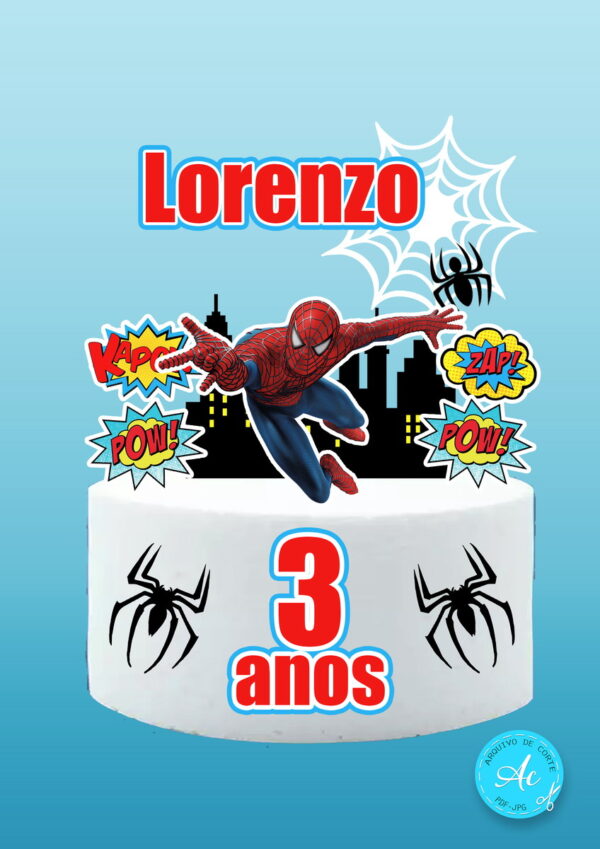 Arquivo digital Topo de bolo Homem Aranha #8 PDF/JPG - Imagem 2