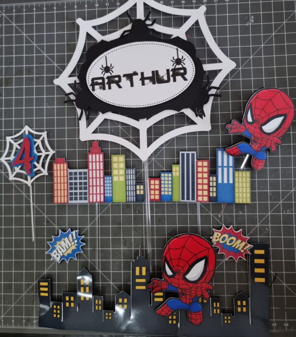 Arquivo digital topo de Bolo Homem aranha baby