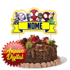 Arquivo Digital Topo de Bolo Homem Aranha