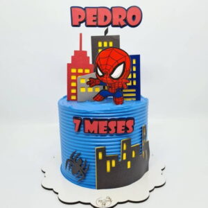 ARQUIVO DIGITAL- Topo de bolo homem aranha cute + 4