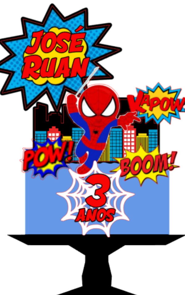 Arquivo Digital / Topo de Bolo Homem Aranha