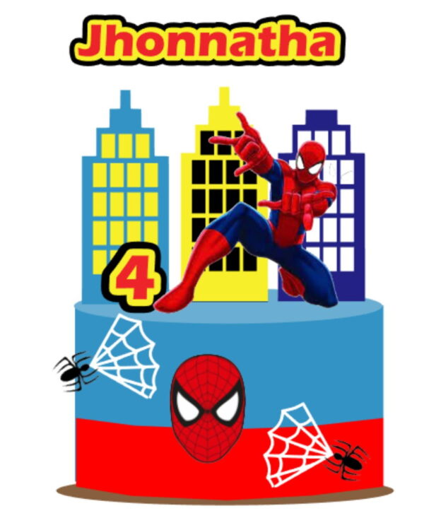 Arquivo Digital Topo de Bolo Homem Aranha Menino e Menina