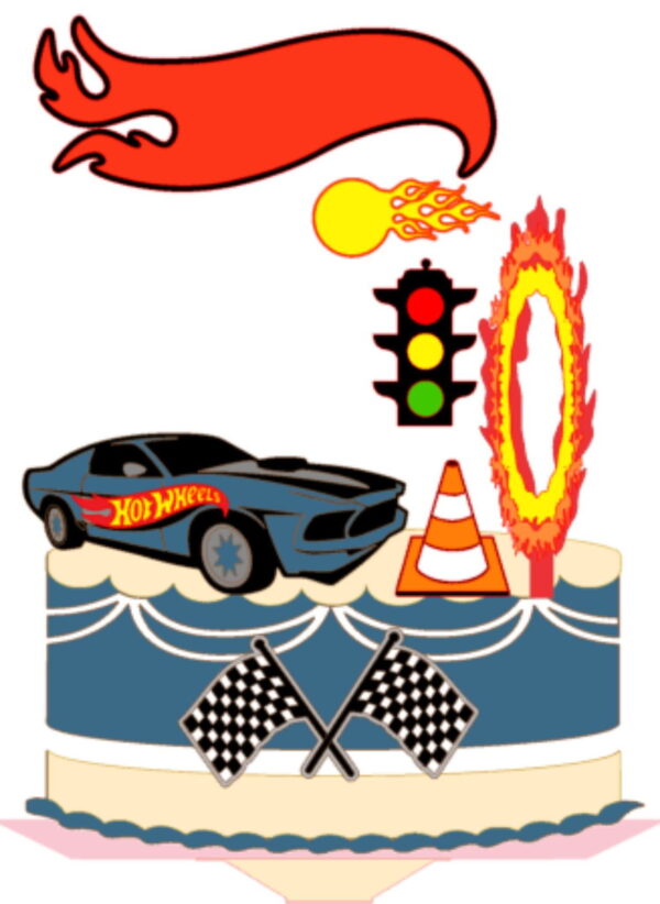 Arquivo Digital Topo de Bolo Hot Wheels