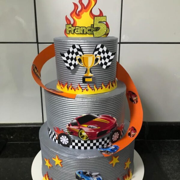 Arquivo Digital Topo de Bolo Hotwheels - Imagem 3