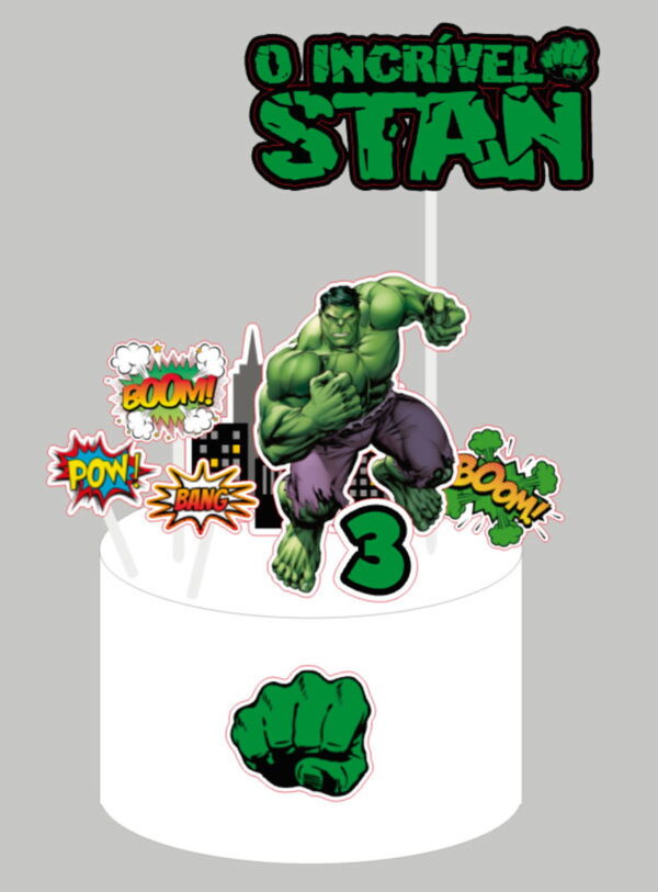 Arquivo digital - Topo de Bolo Hulk 2 - Image 2