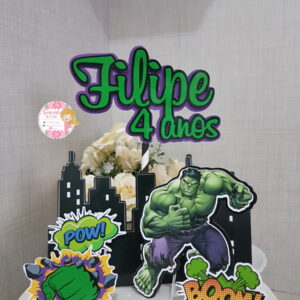 ARQUIVO DIGITAL - Topo de bolo hulk