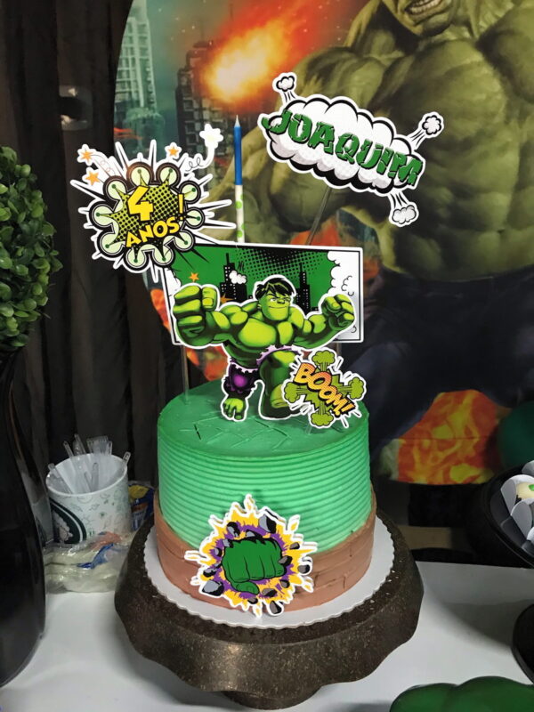 Arquivo digital - Topo de Bolo Hulk