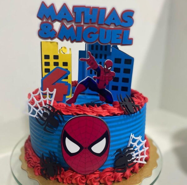 Arquivo Digital Topo de Bolo Infantil Homem Aranha